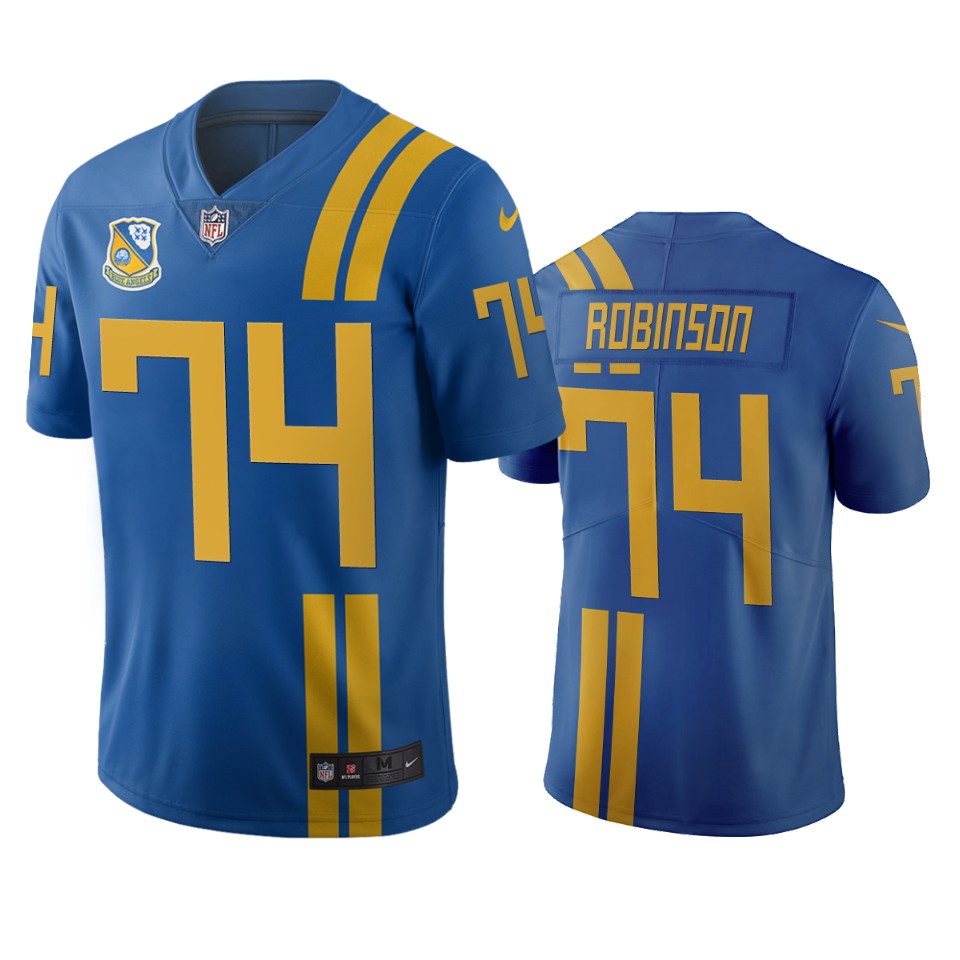 Men Nike Jacksonville Jaguars 74 Cam Robinson Royal Vapor Limited City Edition NFL Jersey